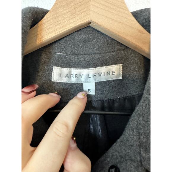 Larry Levine Women’s Sz S Gray Overcoat Trench Wool Cashmere Blend Button Front - Picture 3 of 4